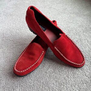 Ecco genuine suede leather loafers
